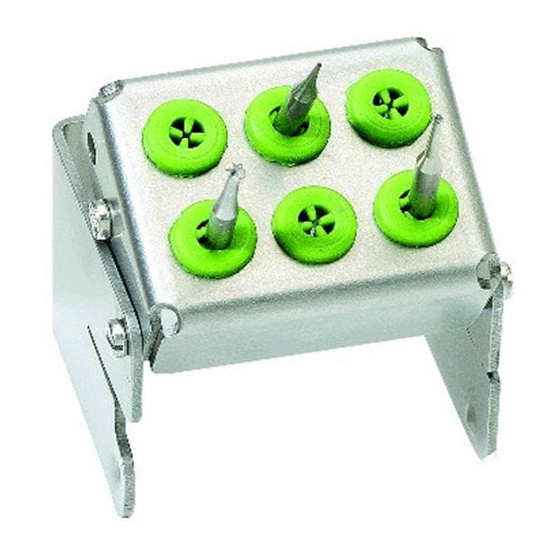 Porte-fraises Plug'in NICRHOMINOX - Chirurgie H 5cm - 6 perforations - Vert