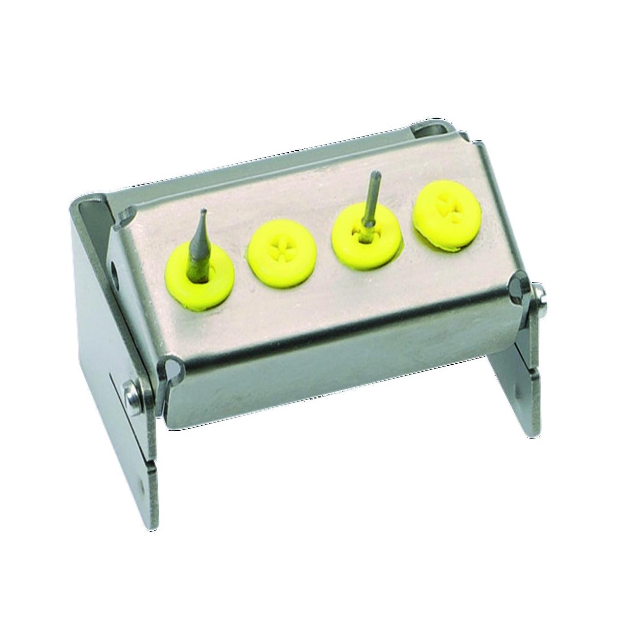 Porte-fraises Plug'in NICRHOMINOX - 4 perforations - Jaune