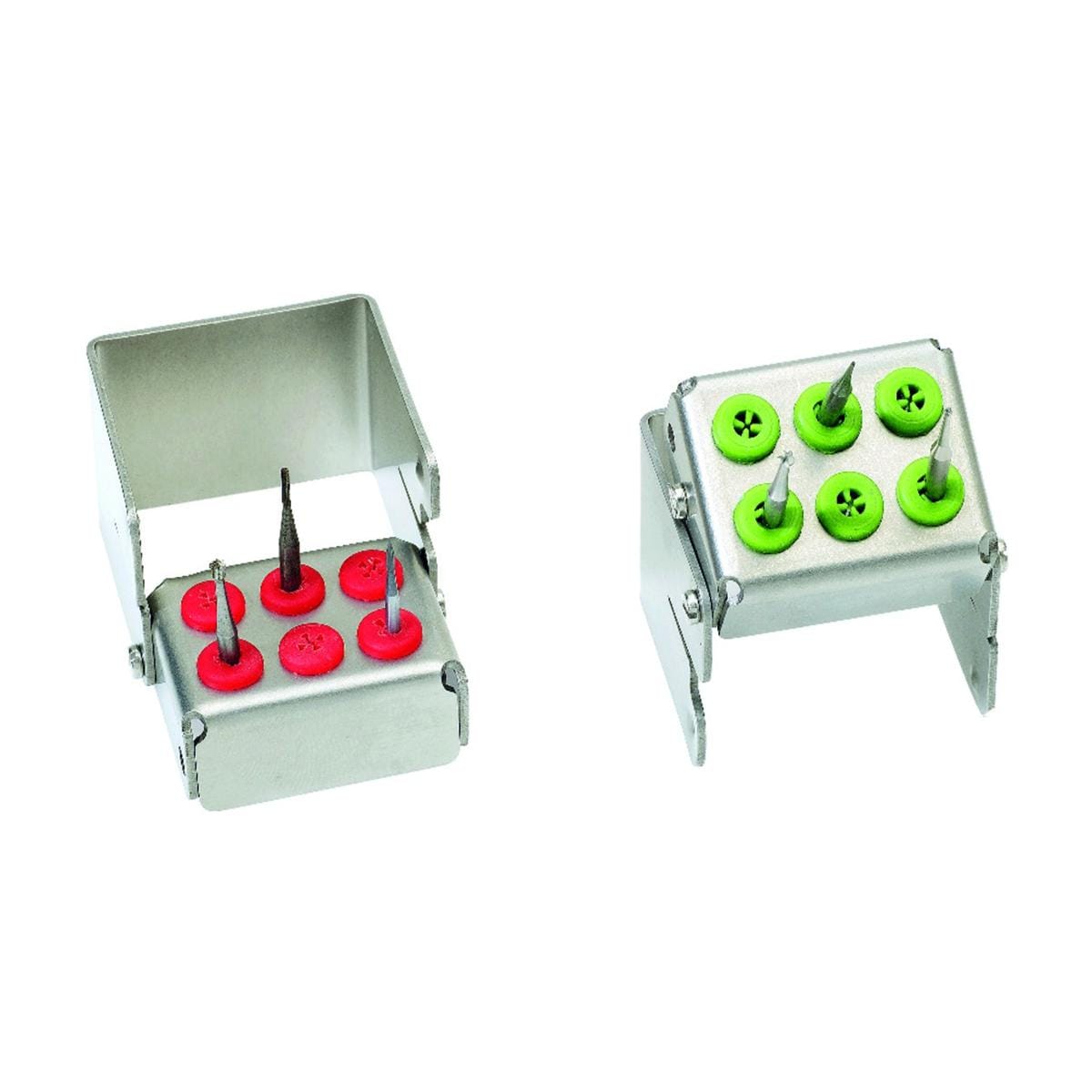 Porte-fraises Plug'in NICRHOMINOX - Chirurgie - H 4cm - 6 perforations - Rouge