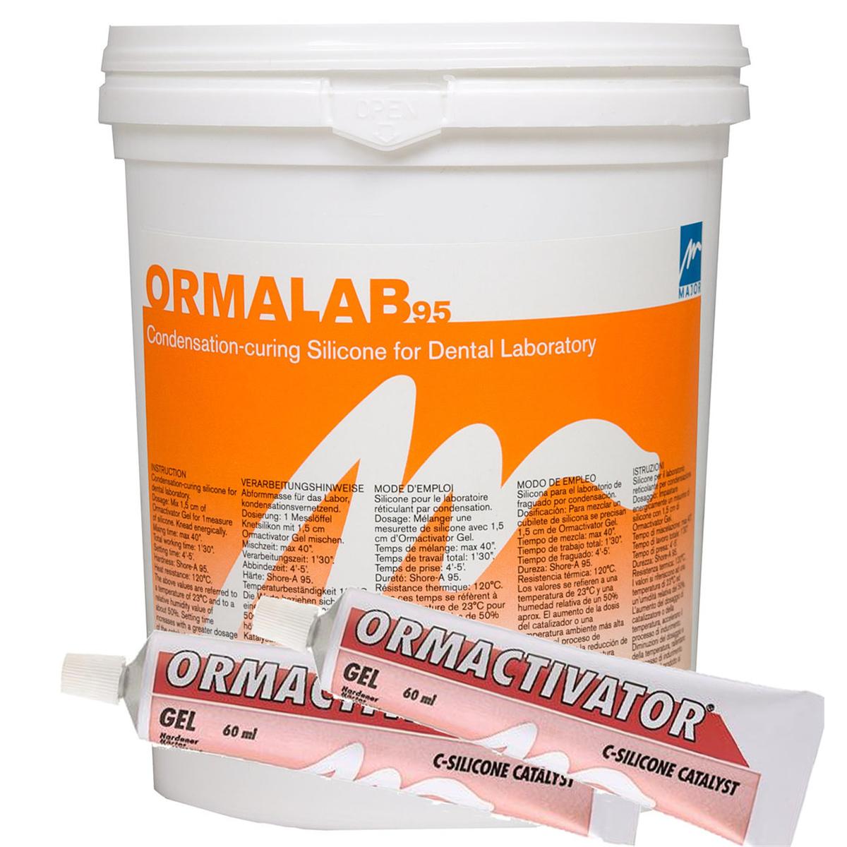 Pot 5 kg silicone par condensation Ormalab 95 MAJOR + 2 catalyseurs gel de 60 ml