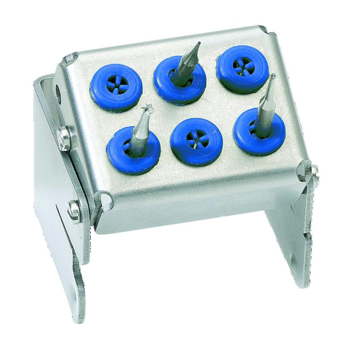 Porte-fraises Plug'in NICRHOMINOX - 6 perforations - Bleu