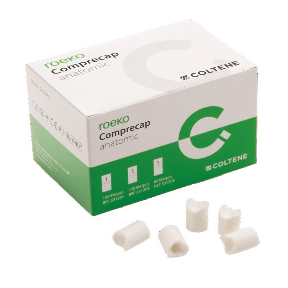 Coiffes Comprecap Anatomic ROEKO - n1 - Bote de 120