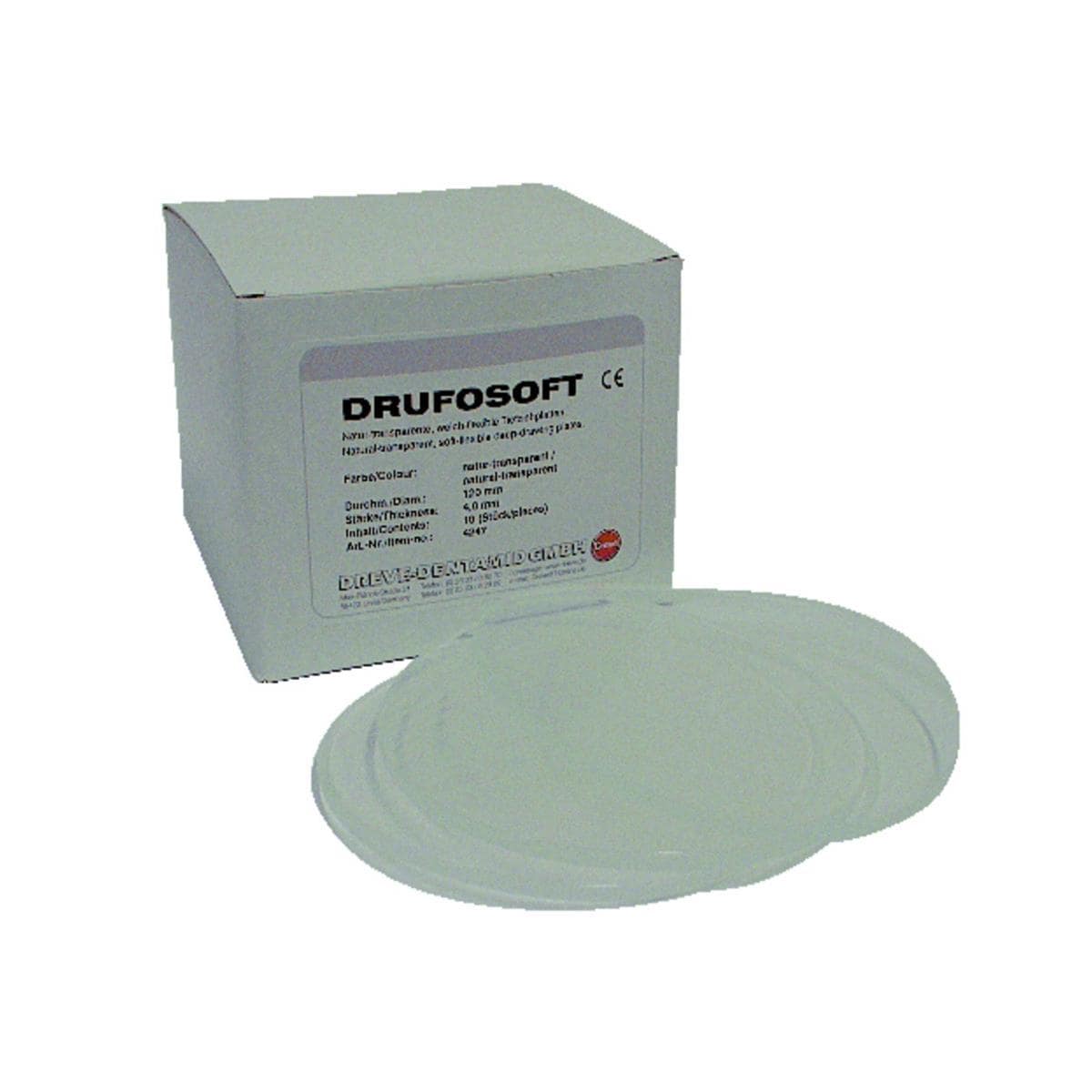 Plaques Drufosoft rondes Transparent 120x4mm DREVE - Bote de 10