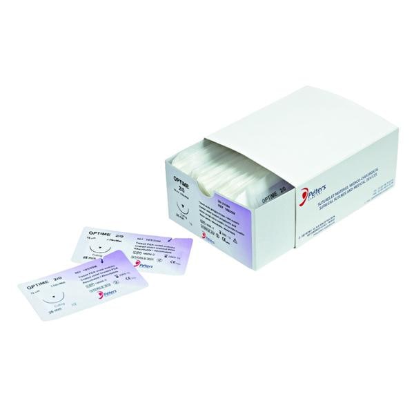 PGA Optime rsorbable violet PETERS SURGICAL - 24mm - 3/0 - Bote de 36