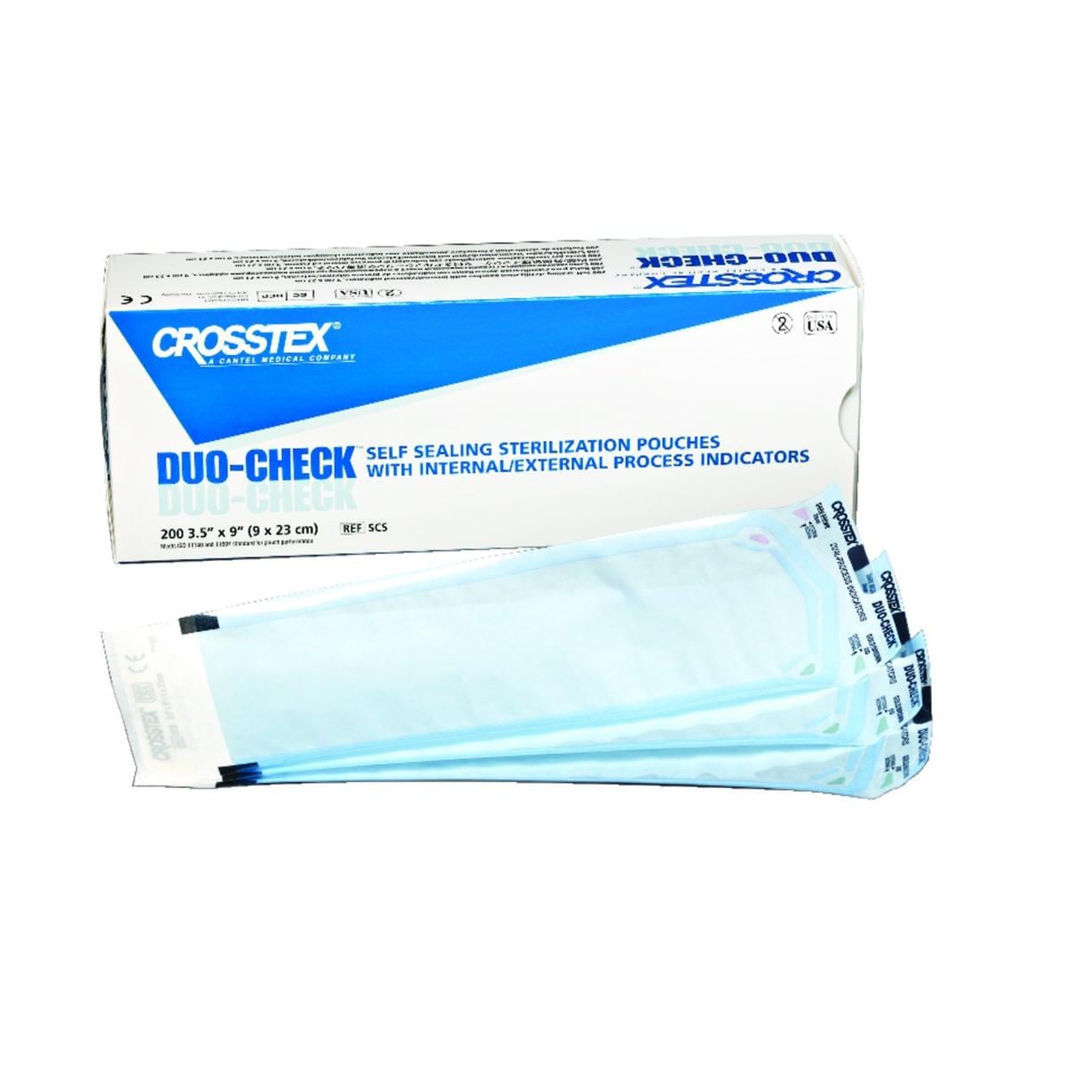 Sachets Duo-Check CROSSTEX - 6 x 10 cm - Bote de 200