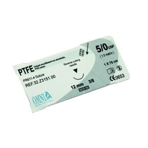 Sutures PTFE OMNIA - 5/0 sharp 12mm 3/8 cercle - bote de 12