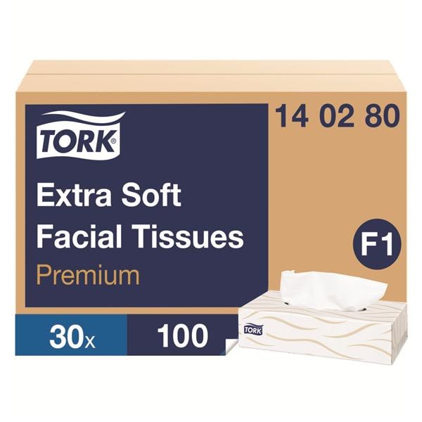 Mouchoirs double paisseur TORK - Le lot de 100 mouchoirs