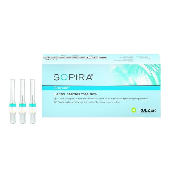Aiguilles Carpule Free Flow KULZER - 27g - 25 mm - Bote de 100