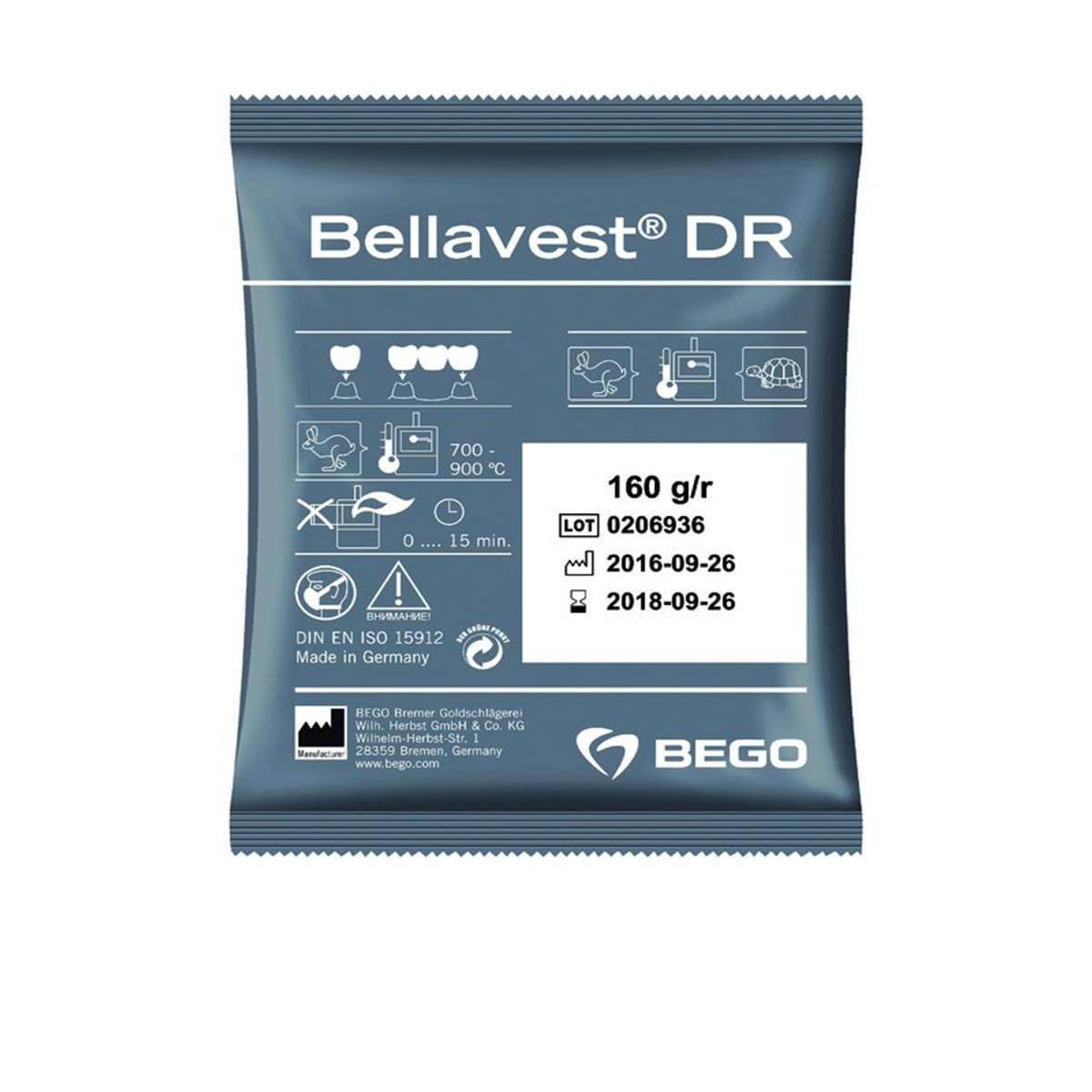 Bellavest DR BEGO - Le carton de 12,8 kg (80 x 160 g)
