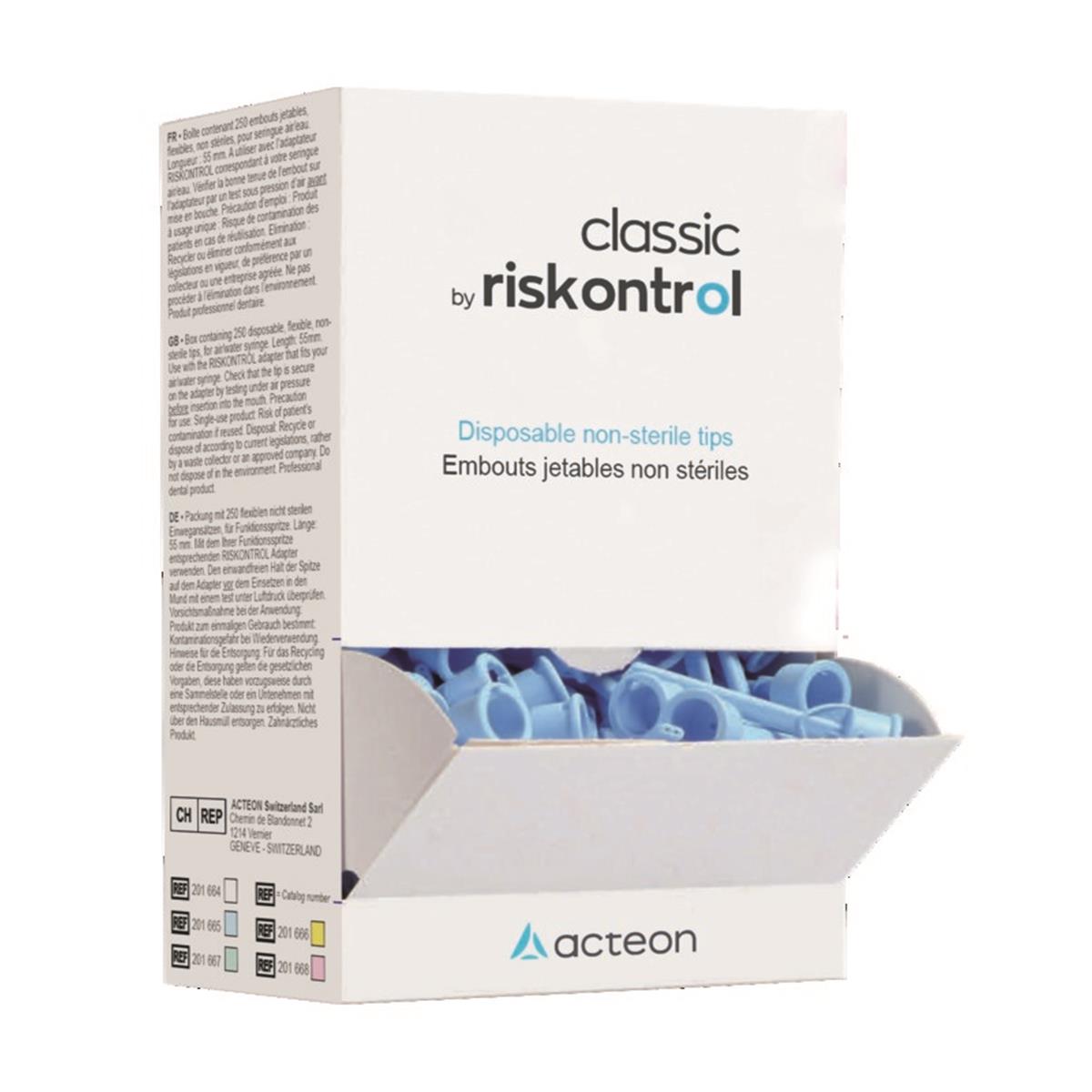 Embouts non striles Riskontrol - Blanc - Bote de 250 - ACTEON