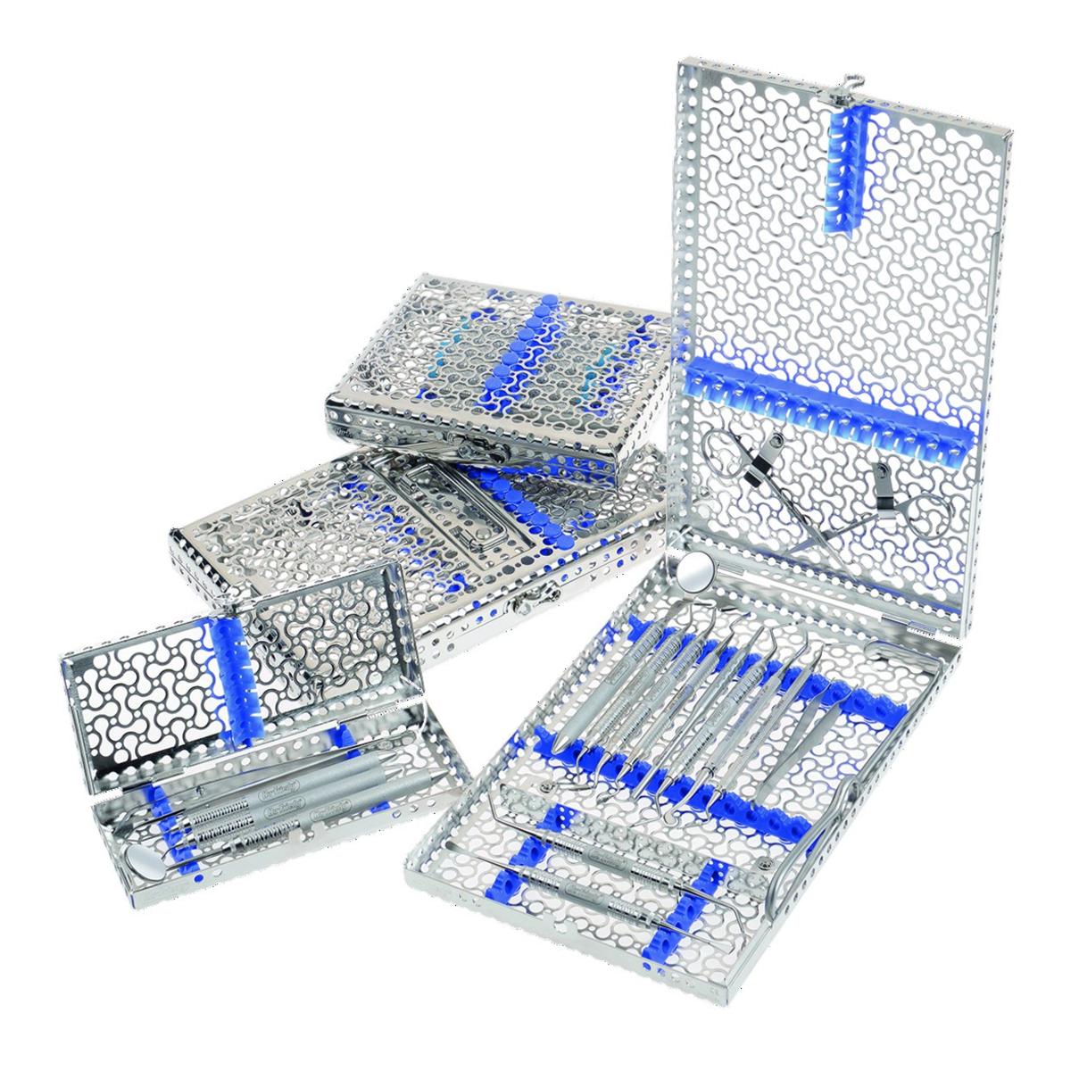 Cassette IMS HU-FRIEDY - 1/4 DIN - 5 instruments - Bleu