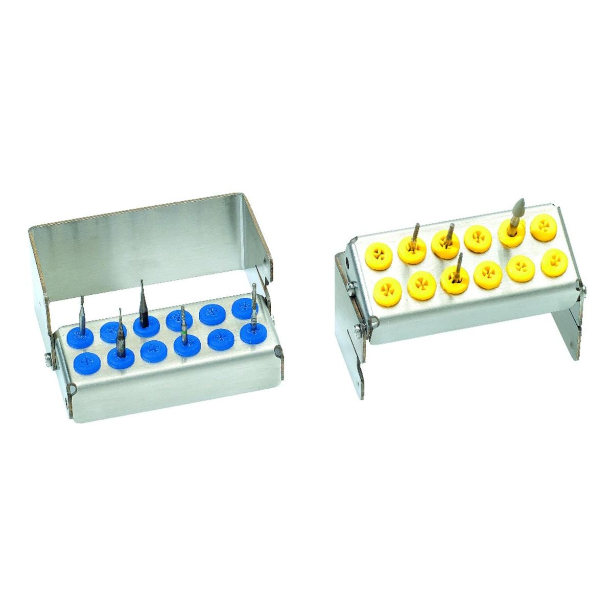 Porte-fraises Plug'in NICRHOMINOX - Chirurgie - H 4cm - 12 perforations - Bleu