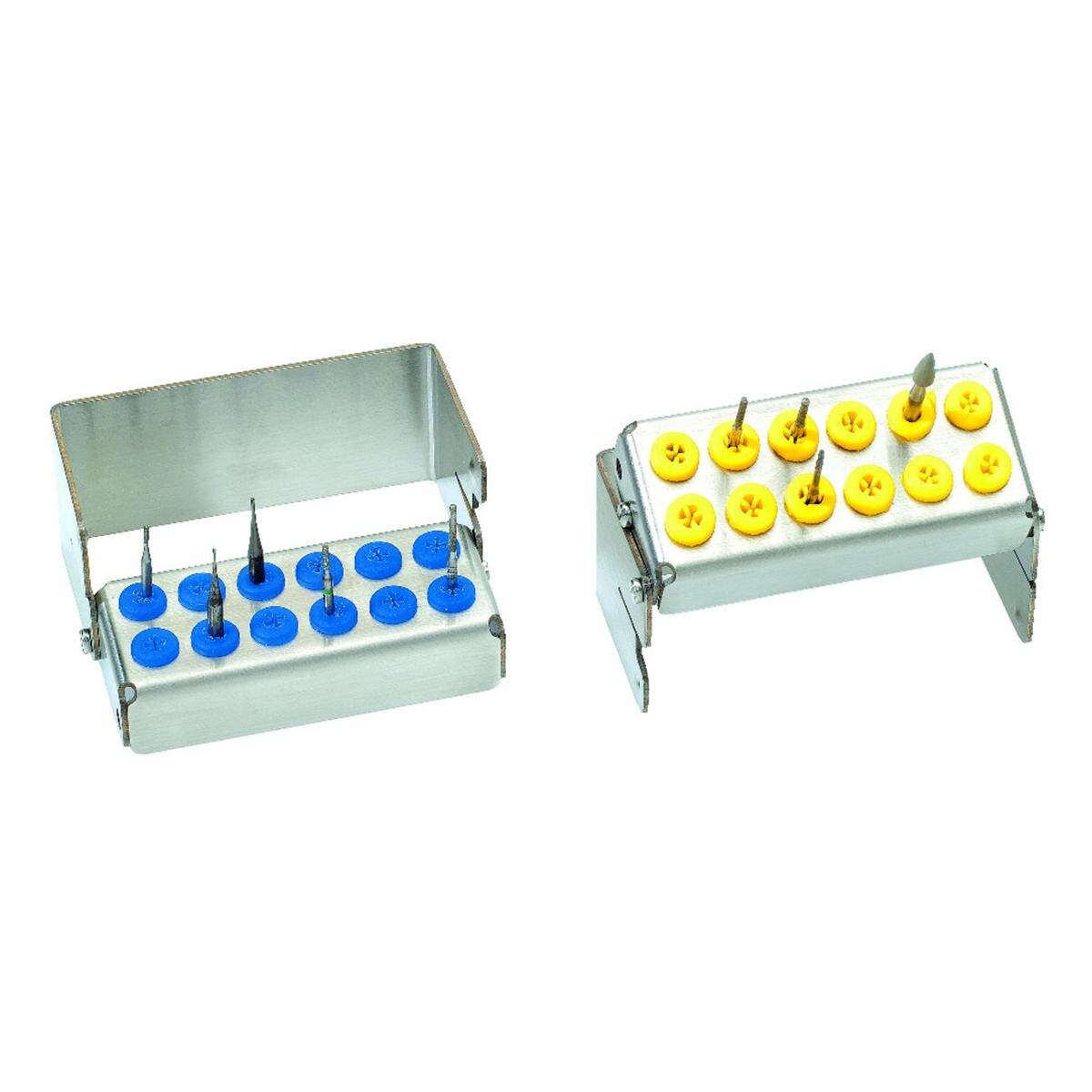 Porte-fraises Plug'in NICRHOMINOX - Chirurgie - H 4cm - 12 perforations - Jaune