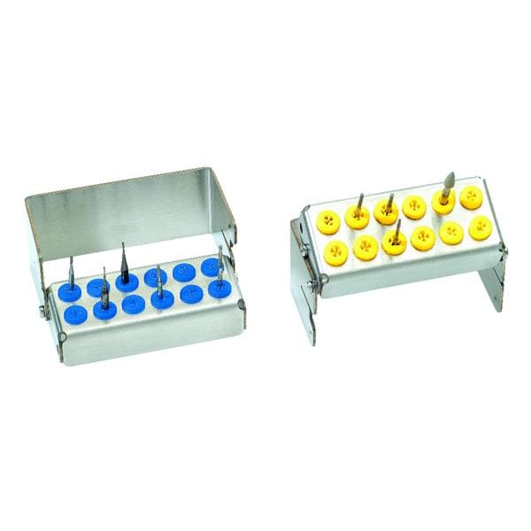 Porte-fraises Plug'in NICRHOMINOX - Chirurgie H 5cm - 12 perforations - Bleu