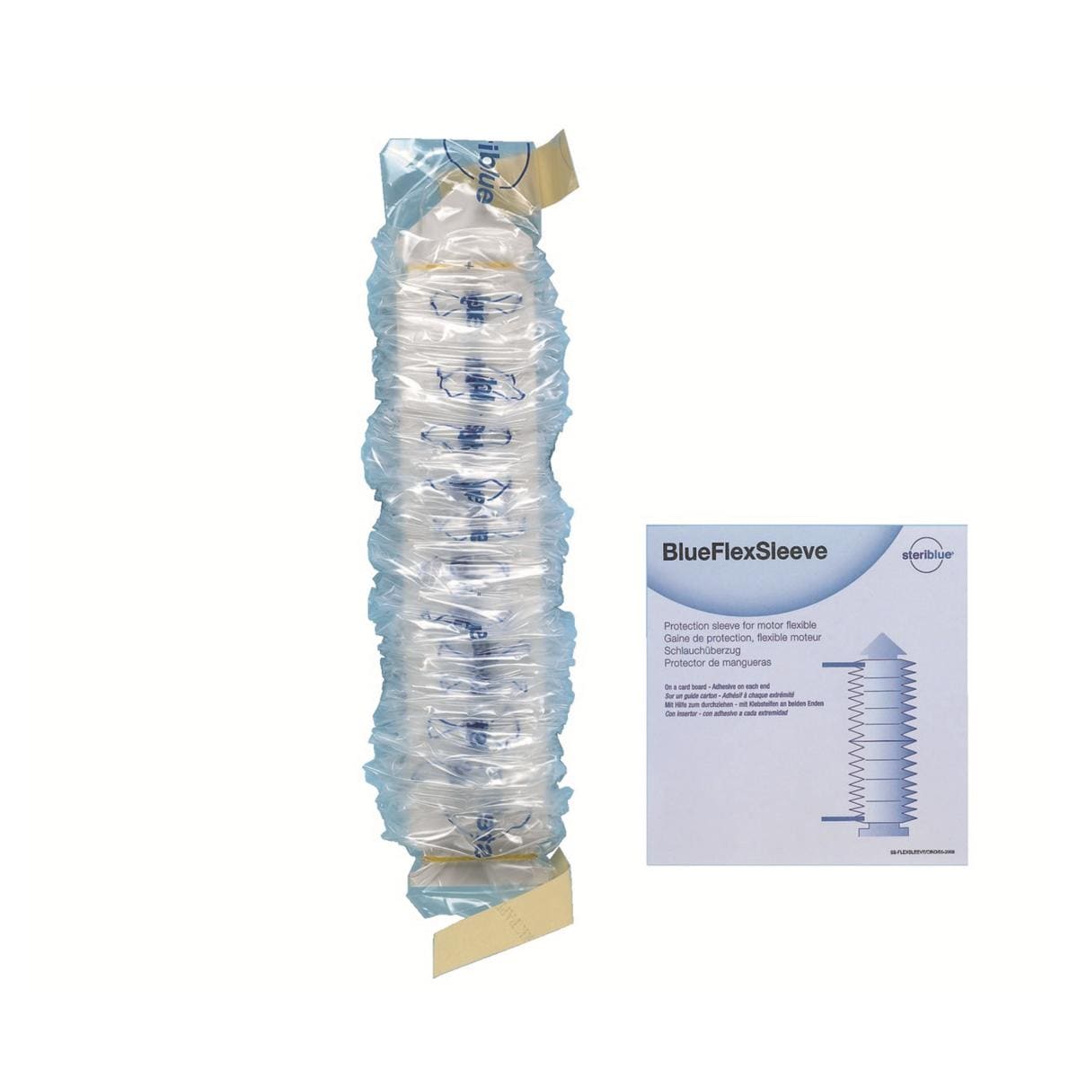 Couvre tubulure sur guide x50 STERIBLUE