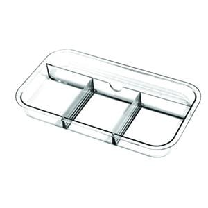 Tub IMS HU-FRIEDY - Plateau compartiment transparent 32,4 x 13,7 x 2,7cm