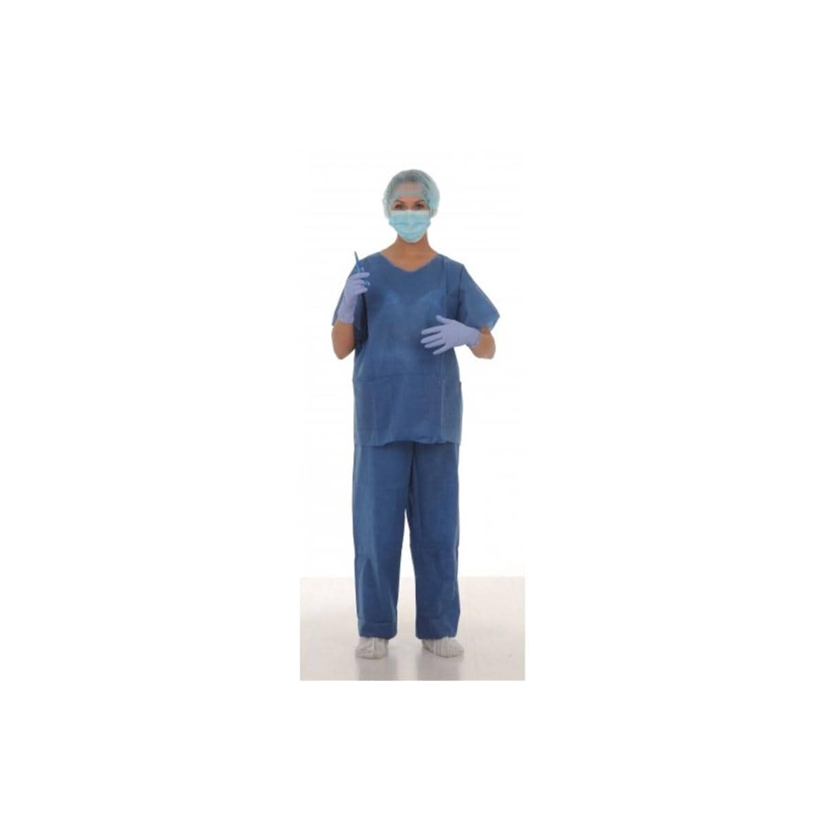 Pyjama de bloc MEDISTOCK - Bleu - Taille L - Lot de 50