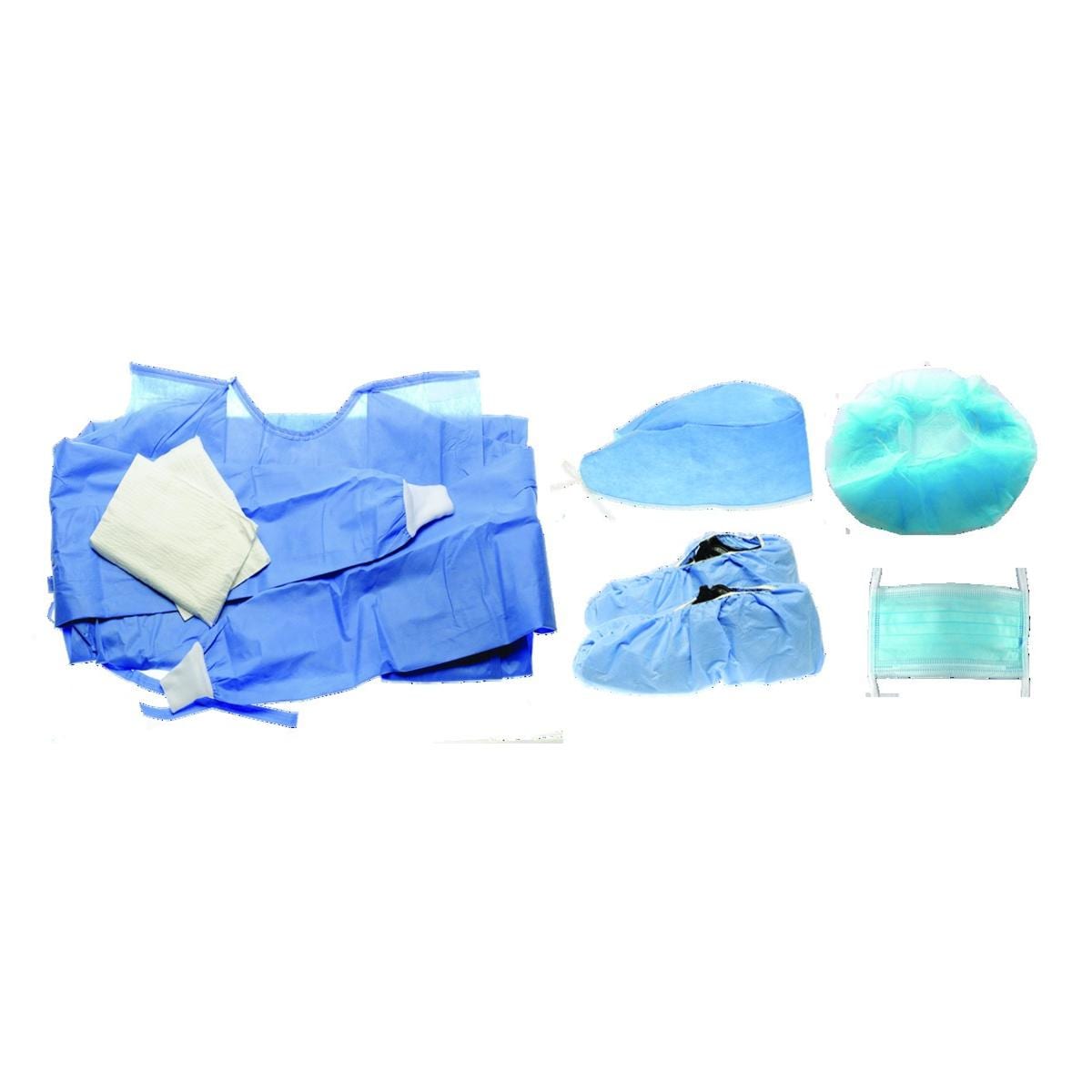 Mini-kit Praticien Surgeon STERIBLUE - Taille L - Lot de 10 kits