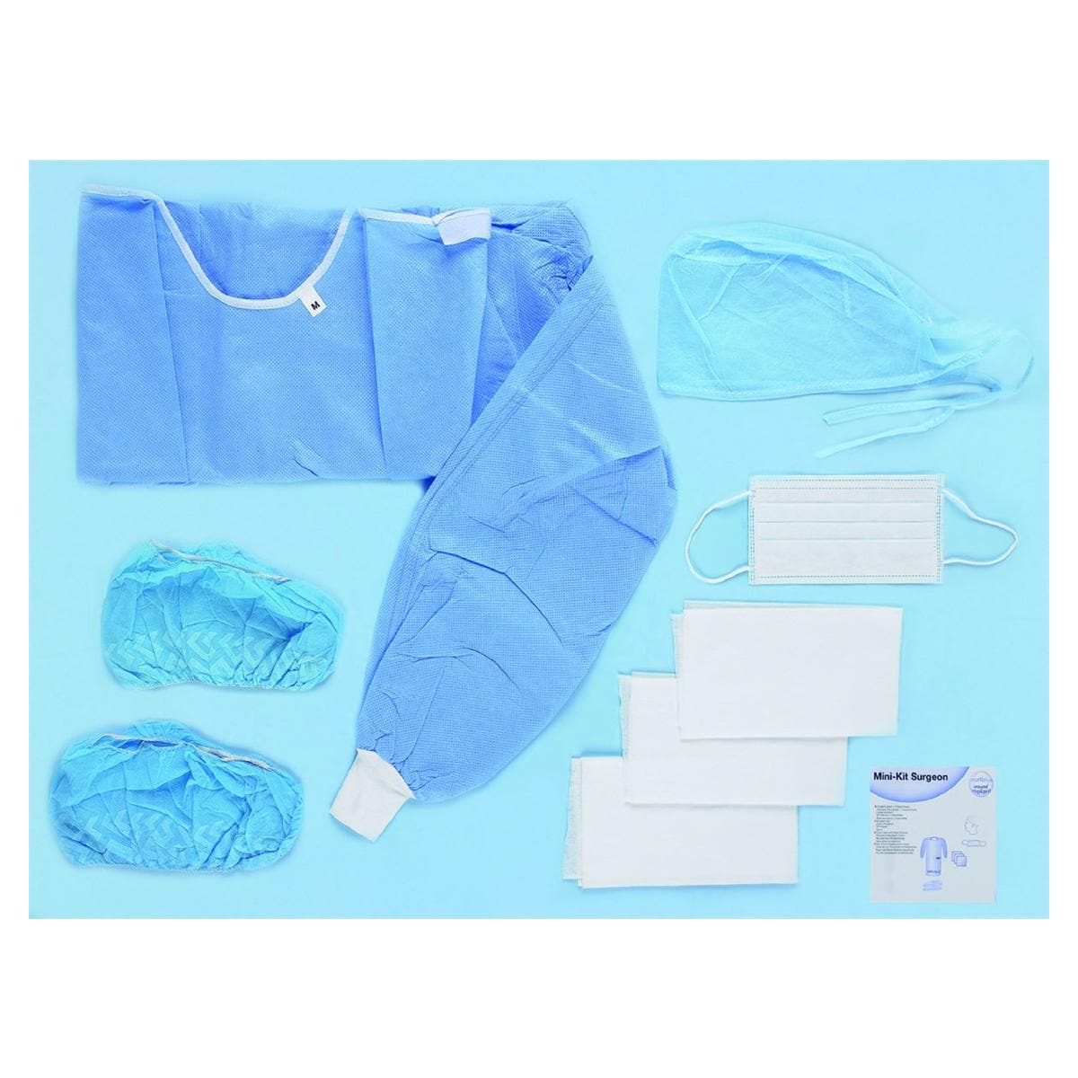 Mini-kit Praticien Surgeon STERIBLUE - Taille M - Lot de 10 kits