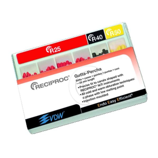 Pointes de Guttapercha Reciproc DENTSPLY SIRONA - n 40 - Bote de 60