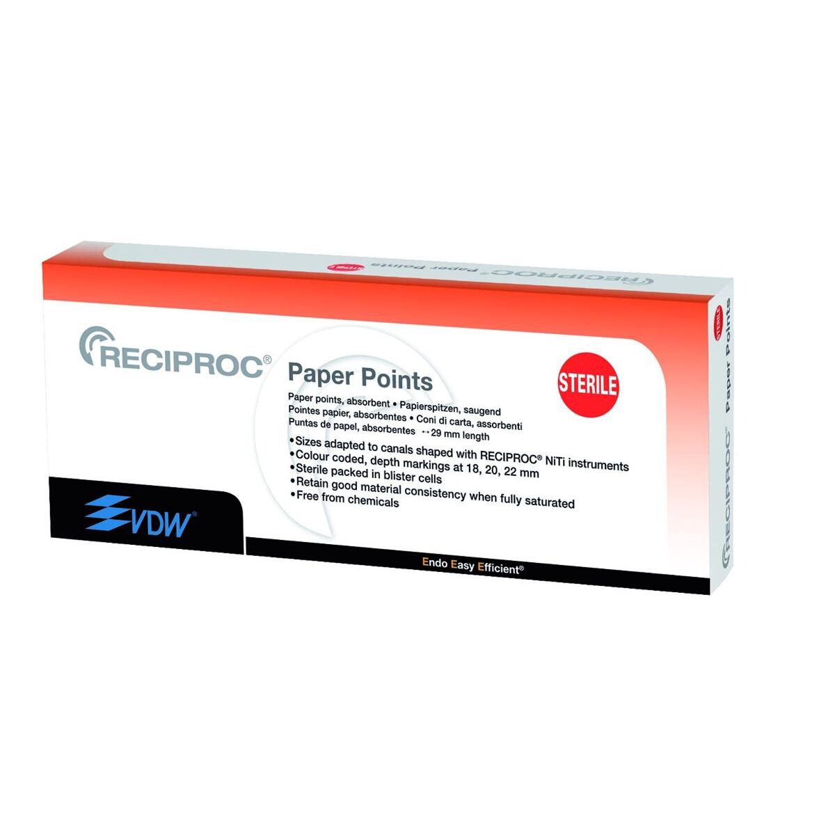 Pointes de papier Reciproc DENTSPLY SIRONA - n 50 - Bote de 144