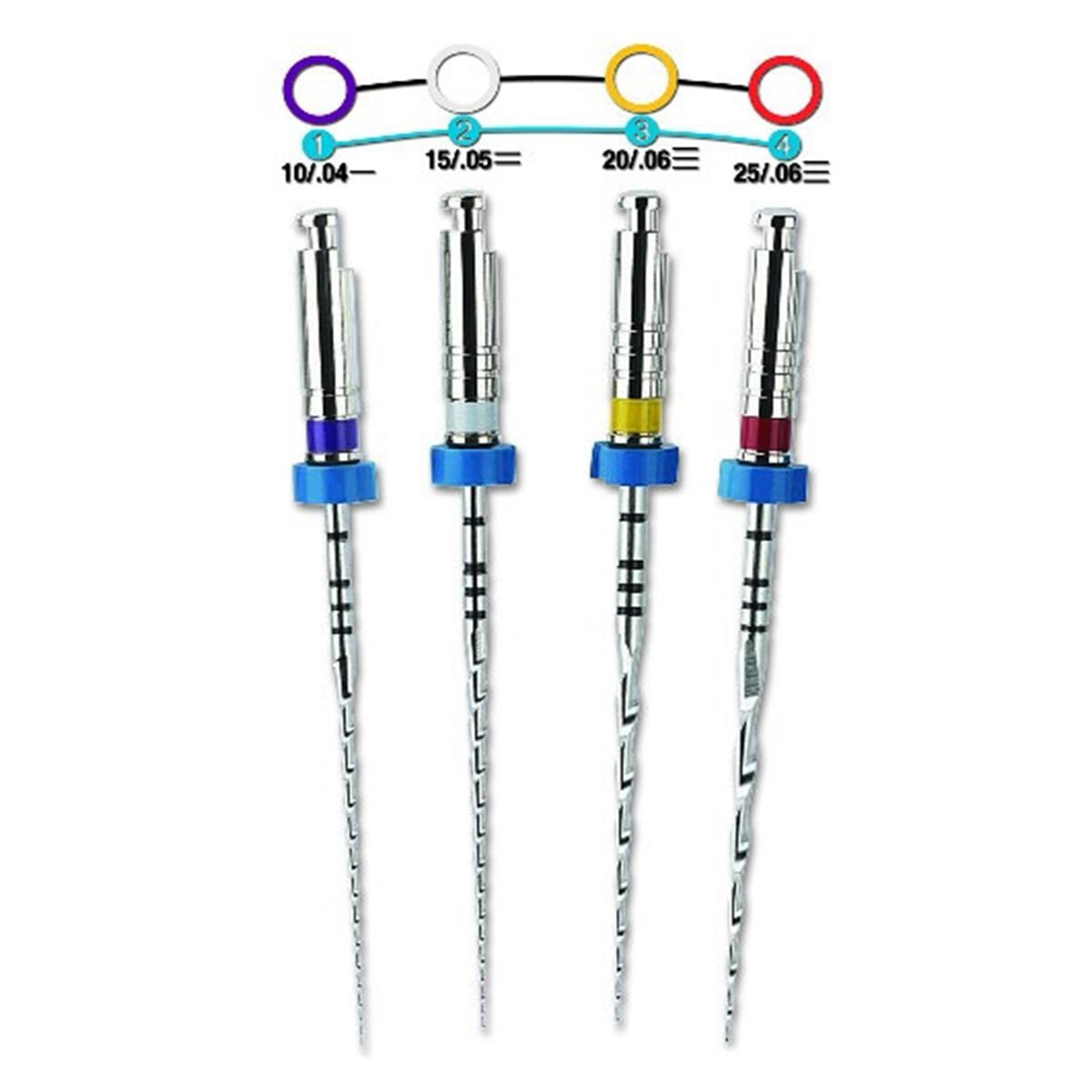 Limes Mtwo DENTSPLY SIRONA - L 25mm - T 21mm - 20.06 - Blister de 6