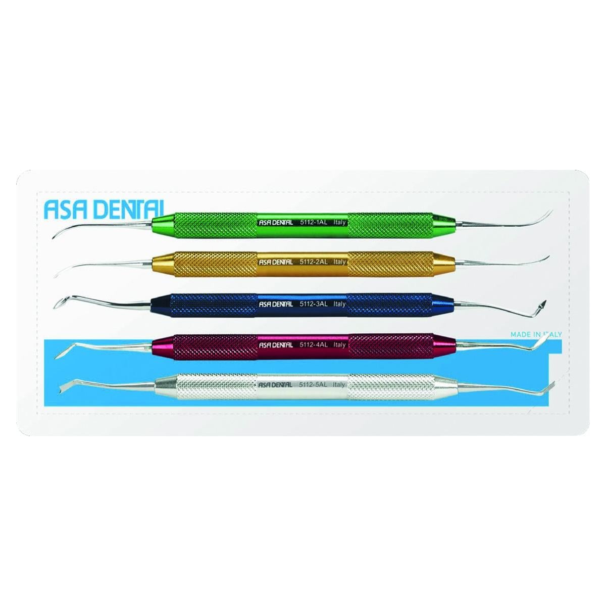 Spatules  cire ASA DENTAL - Le set de 5 instruments PKT