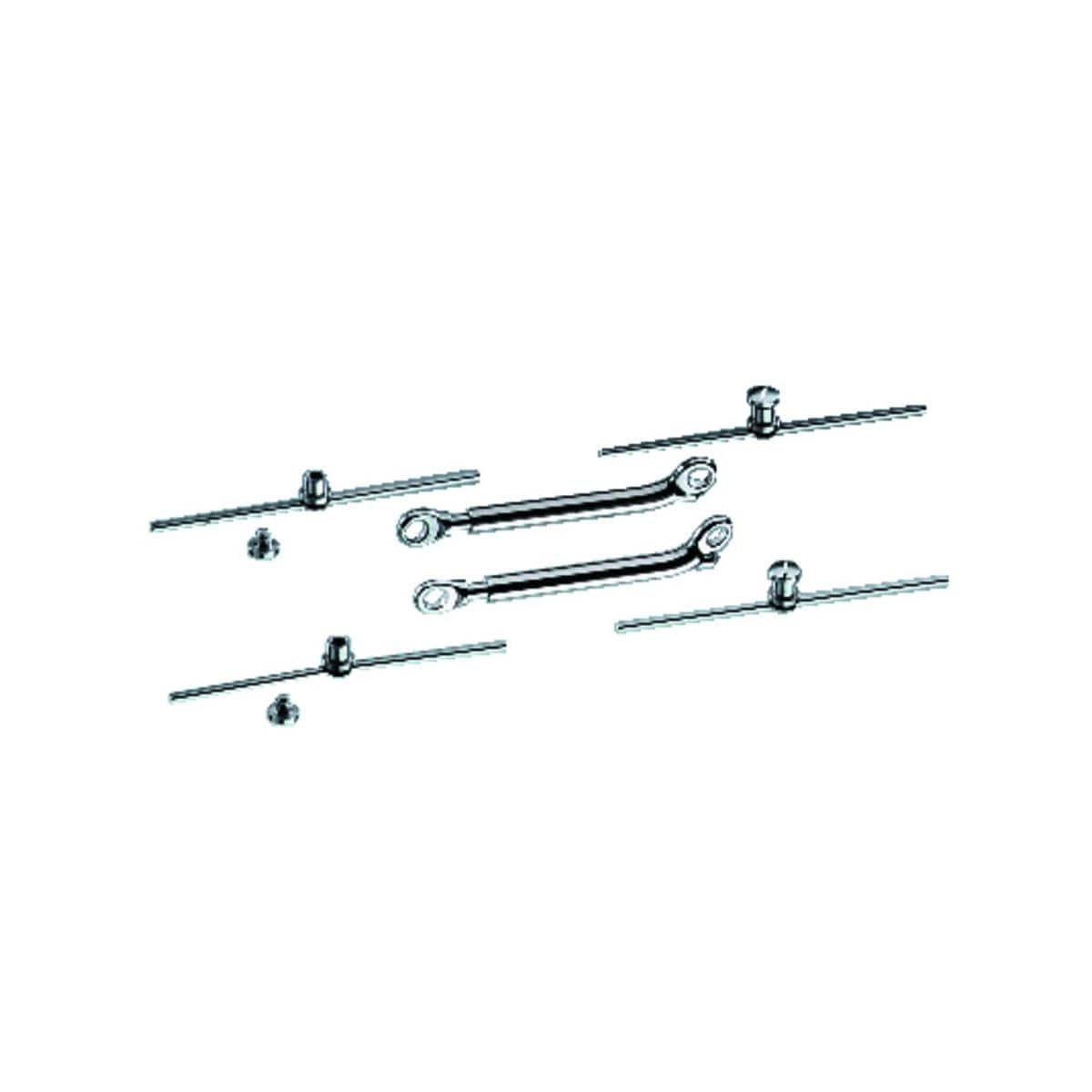 Bielles 44 avec vis SCHEU-DENTAL - La paire de bielles 44 et 4 pivots de fixation