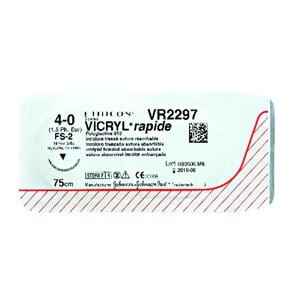Fil Vicryl rapide ETHICON - 19mm - 4/0 - 75cm - Bote de 36