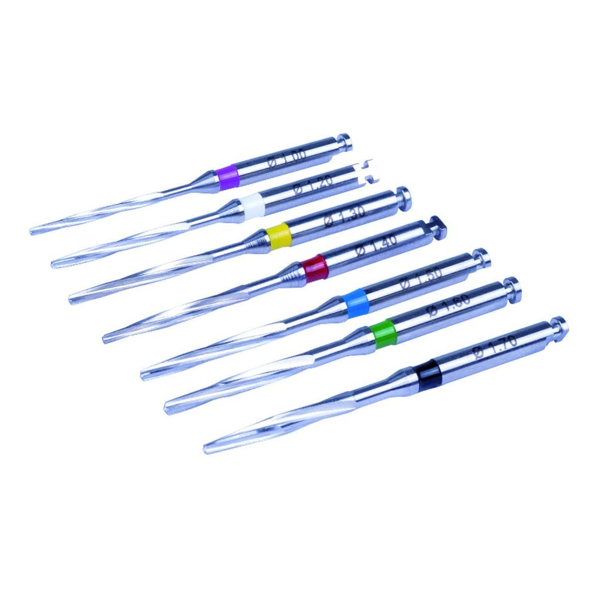 Alesoirs cylindro-conique Dentoclic ITENA - L:9.5mm - D:1.2mm violet - Bote de 4