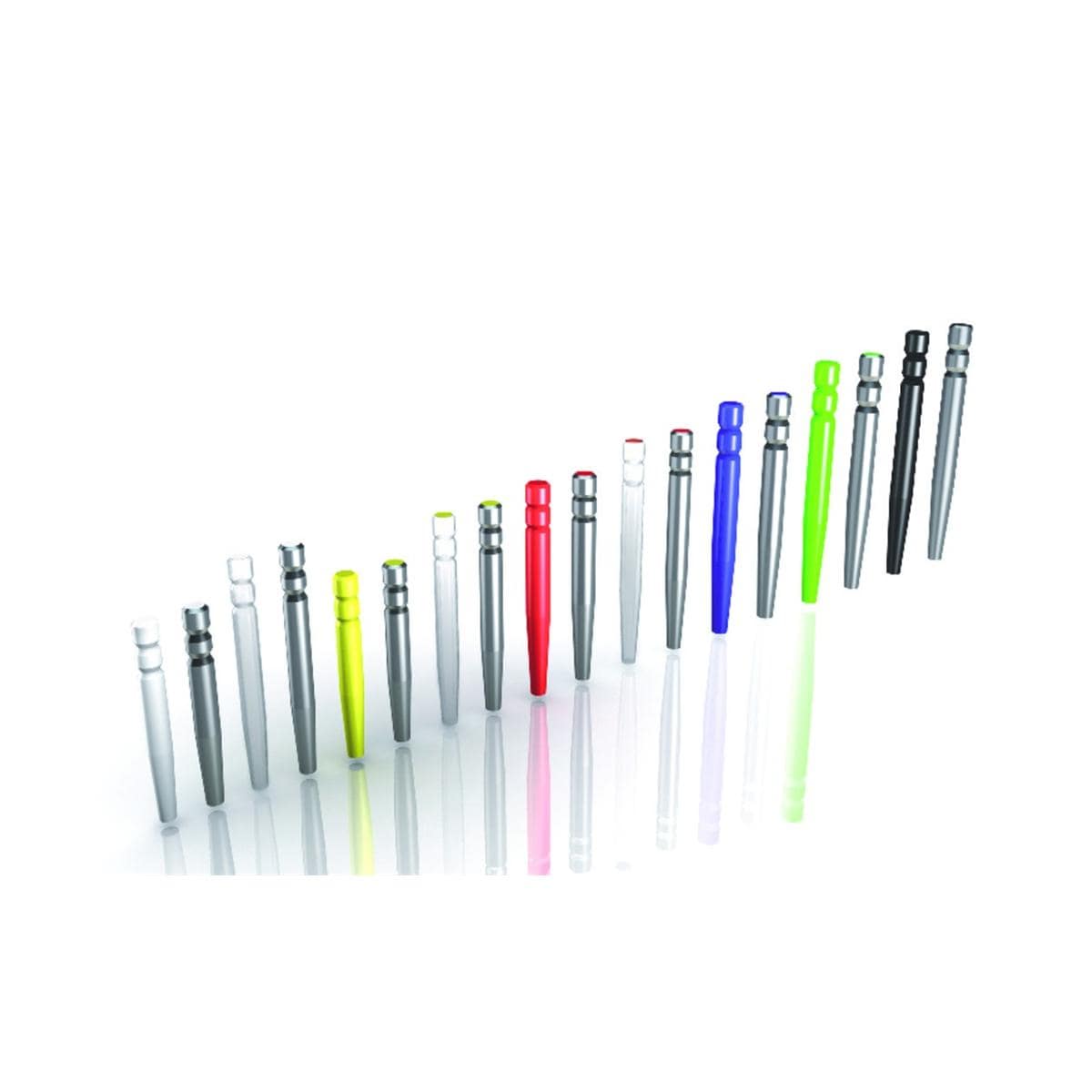Tenons cyLindro-coniques inox DentocLic ITENA - La recharge de 20 - L: 9.5mm - BLanc