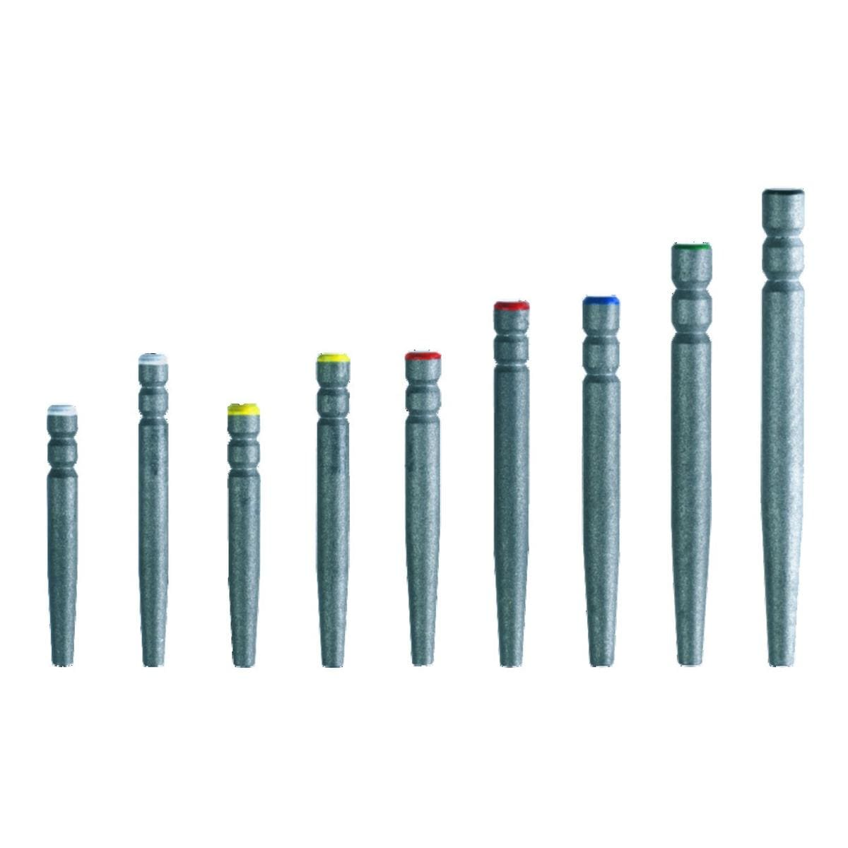 Tenons cylindro-conique titane Dentoclic ITENA - L: 9.5mm blanc - Bote de 20