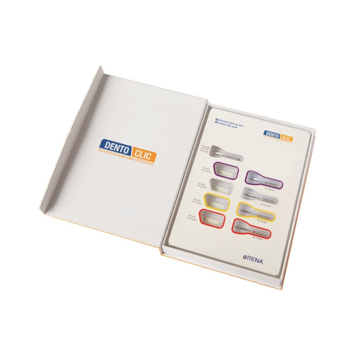 Tenons Fibre Verre Dentoclic ITENA - Ivoire - Coffret 20