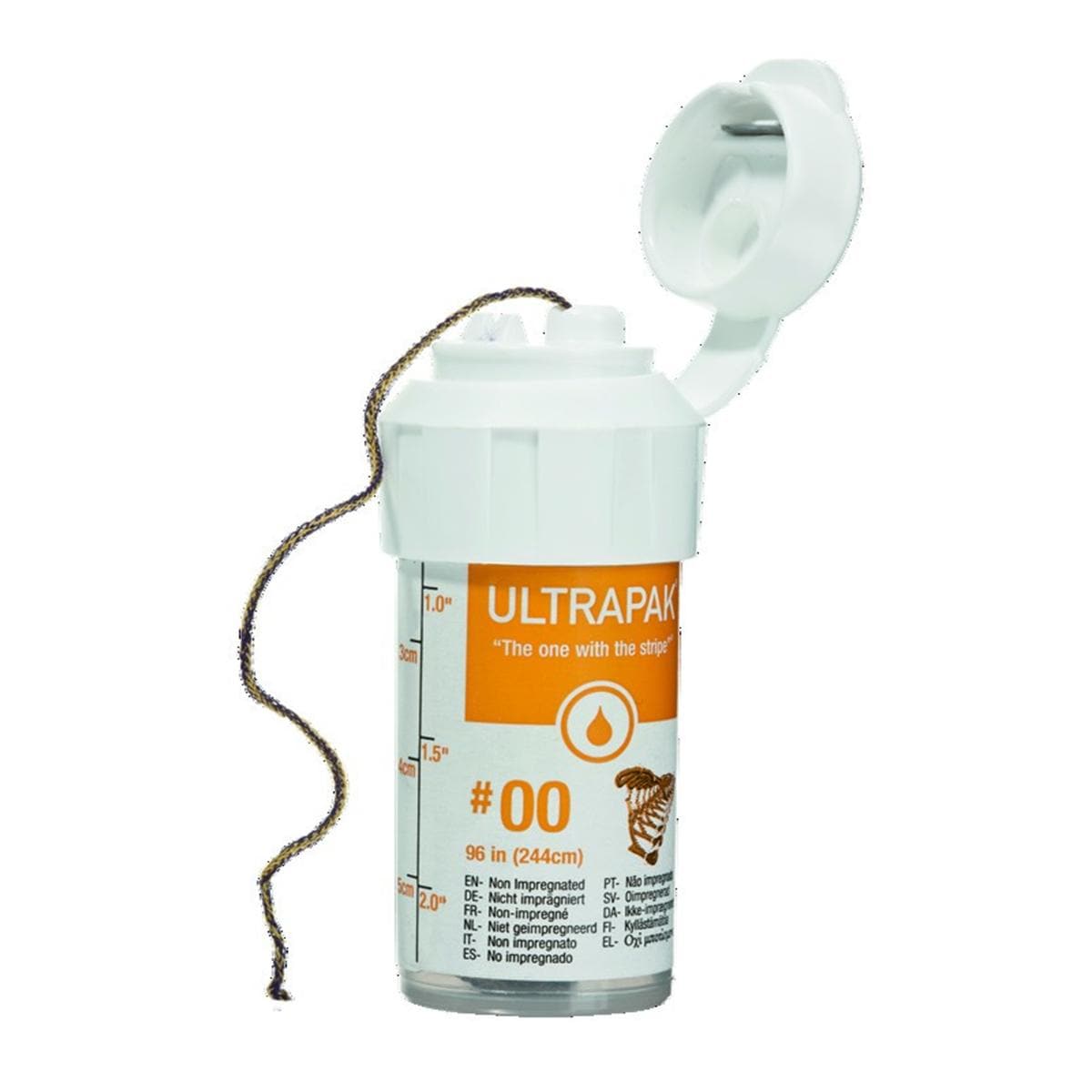 Ultrapak ULTRADENT - Fil de rtraction - Taille 00 - Bobine de 244cm
