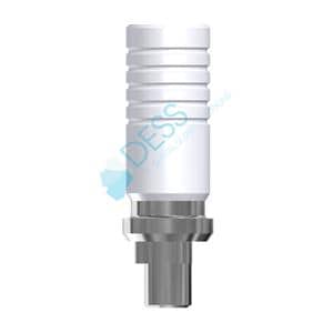 Interface CrCo RP Sur implant, anti-rotationnelle pour NOBEL REPLACE SELECT?. Vis definitve et gaine calcinable incluses 31005