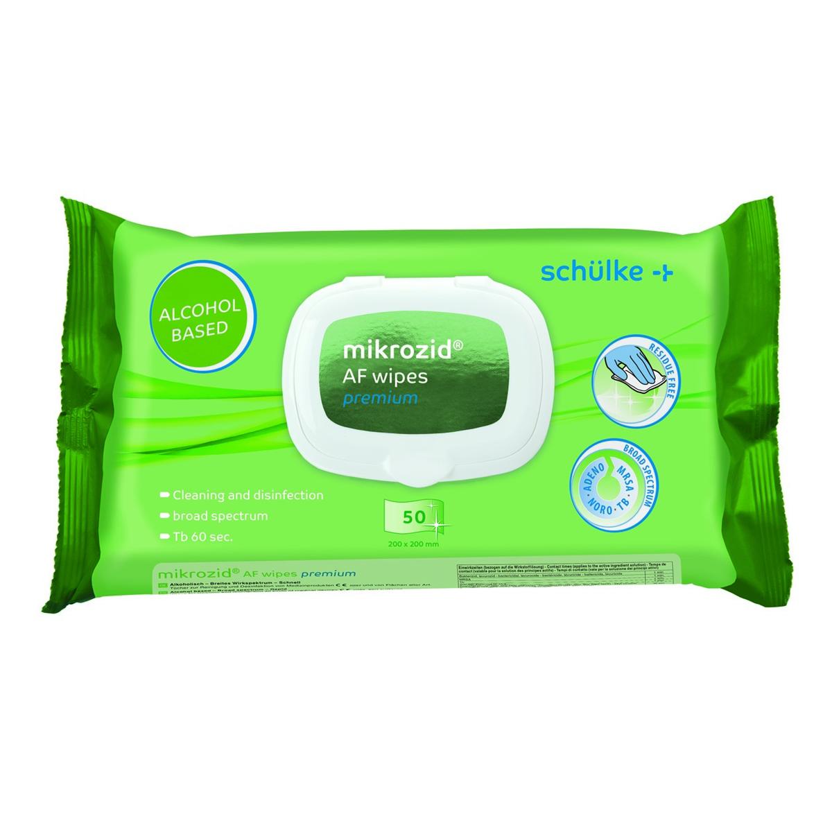 Mikrozid AF Premium SCHLKE - Sachet de 50 lingettes