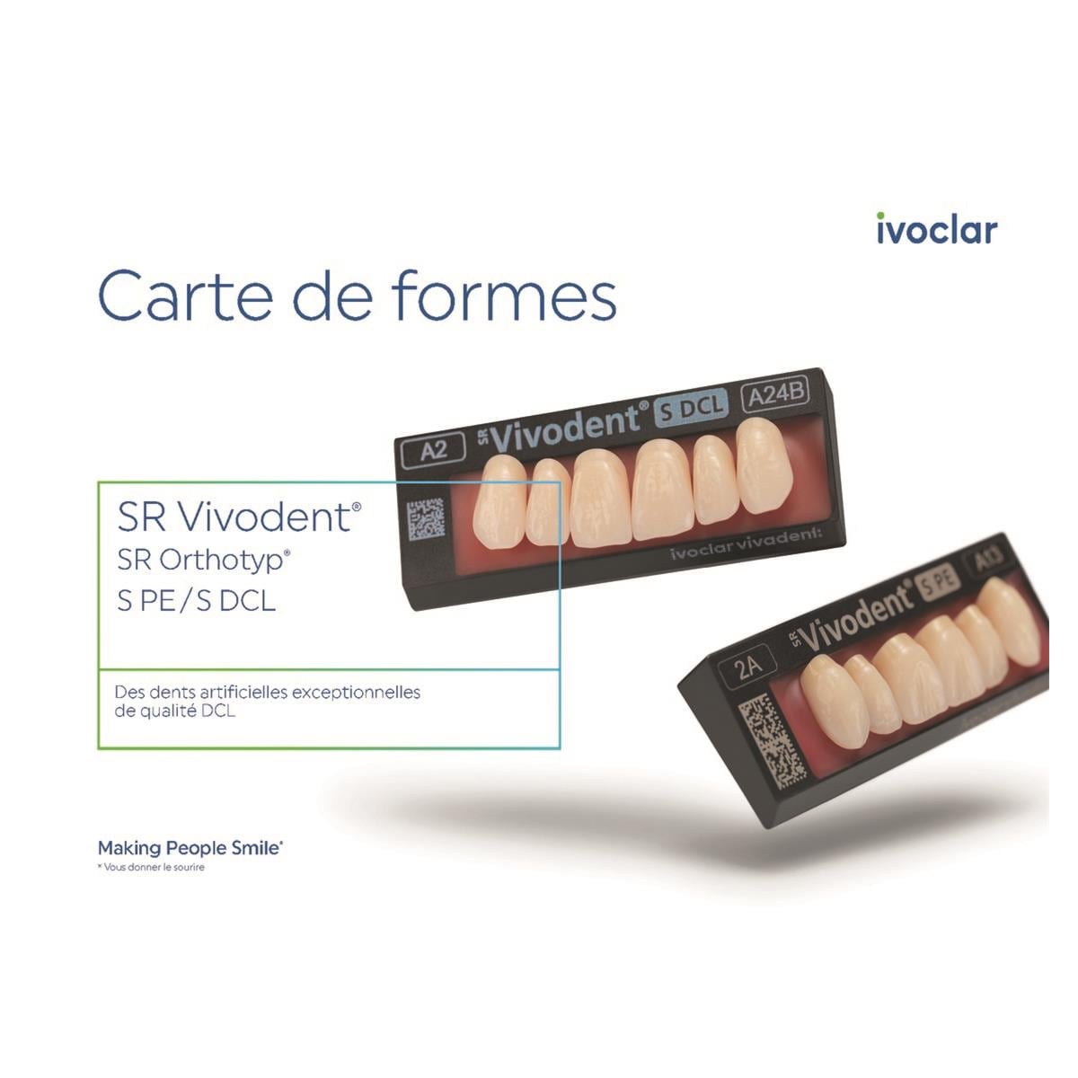 Carte de formes SR Vivodent S PE/S DCL IVOCLAR VIVADENT