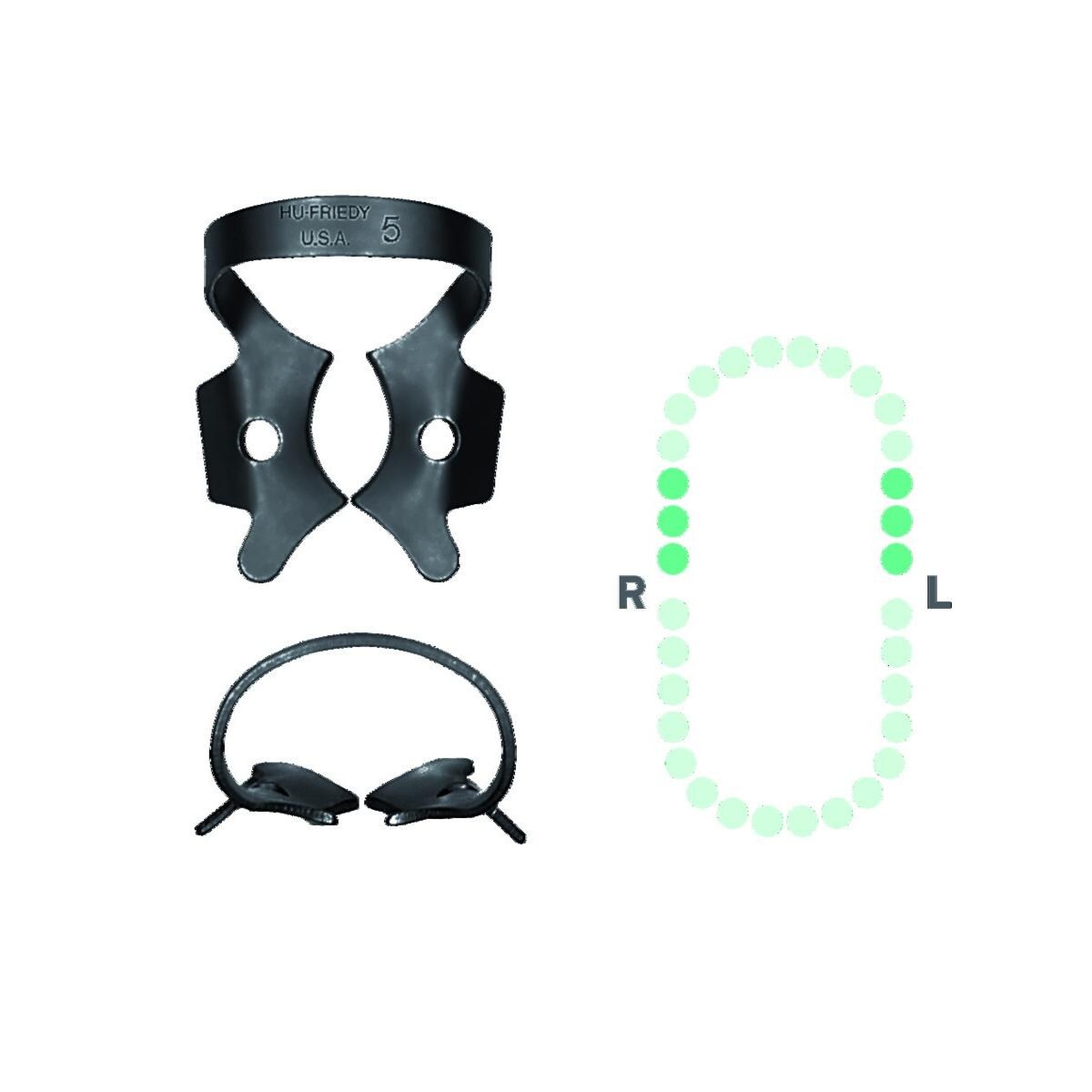 CRAMPON A DIGUE NO5 S. BLACK RDCM5X HU-FRIEDY