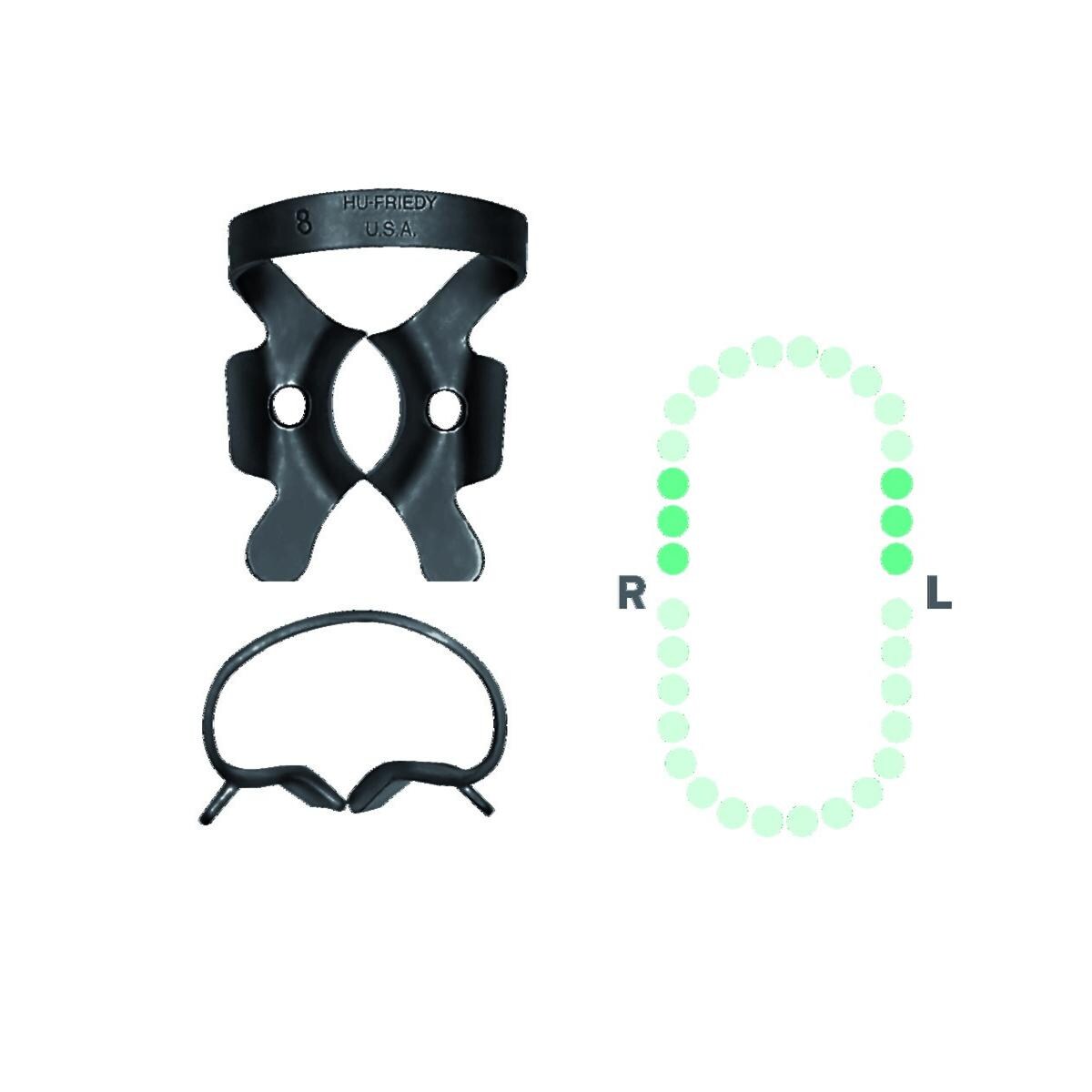 CRAMPON A DIGUE NO8 S. BLACK RDCM8X HU-FRIEDY