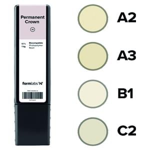 Rsine d'impression 3D Permanent Crown Resin C2 1L FORMLABS
