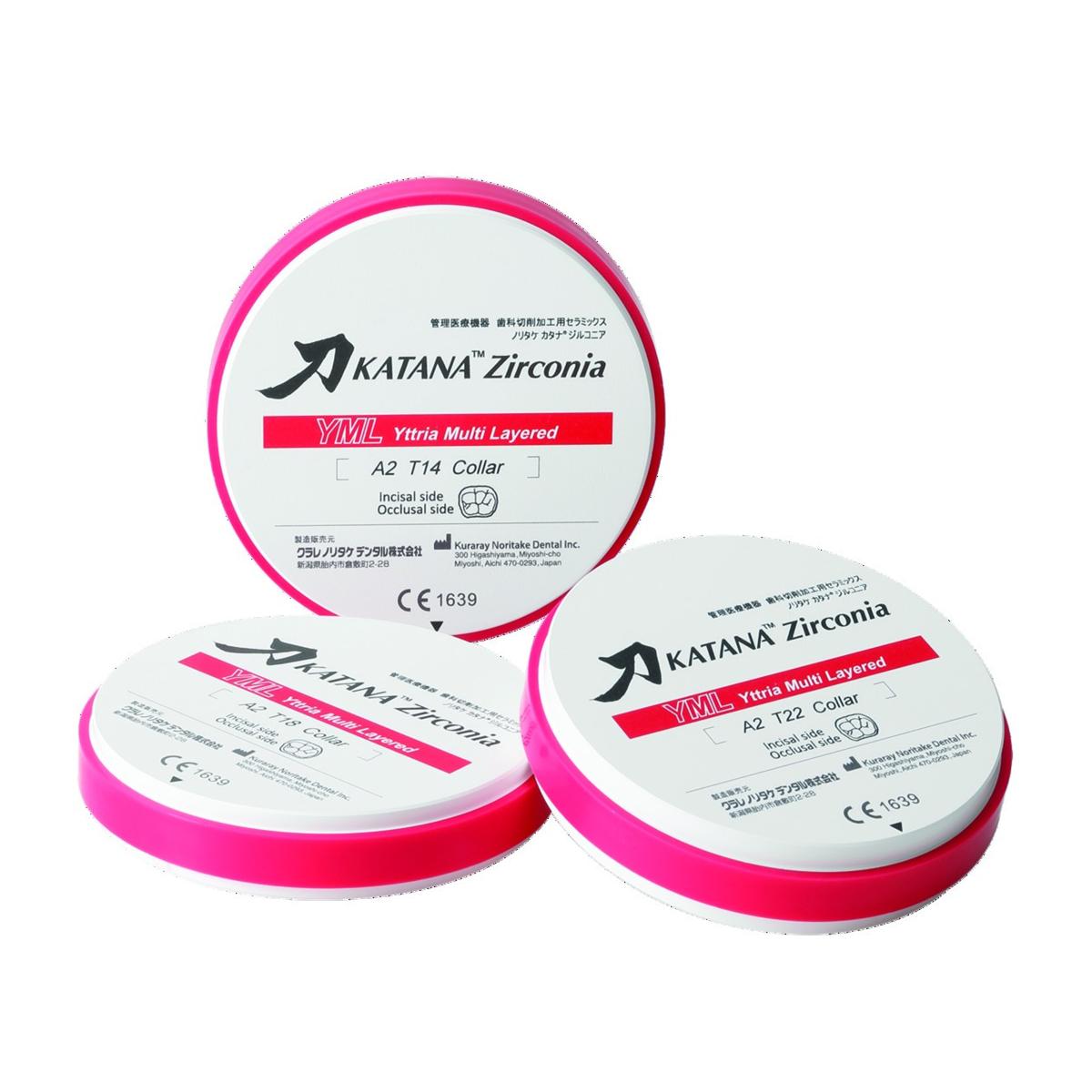 Disque de zircone Katana YML A4 22mm Kuraray Noritake