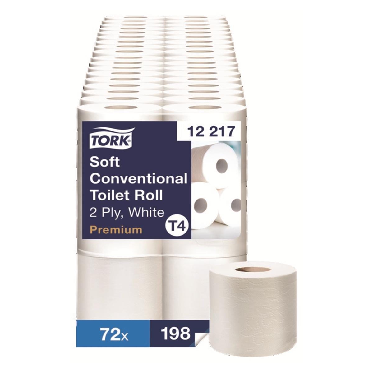 papier toilette doux blanc 2 plis - 6 paquets de 198 feuilles - TORK