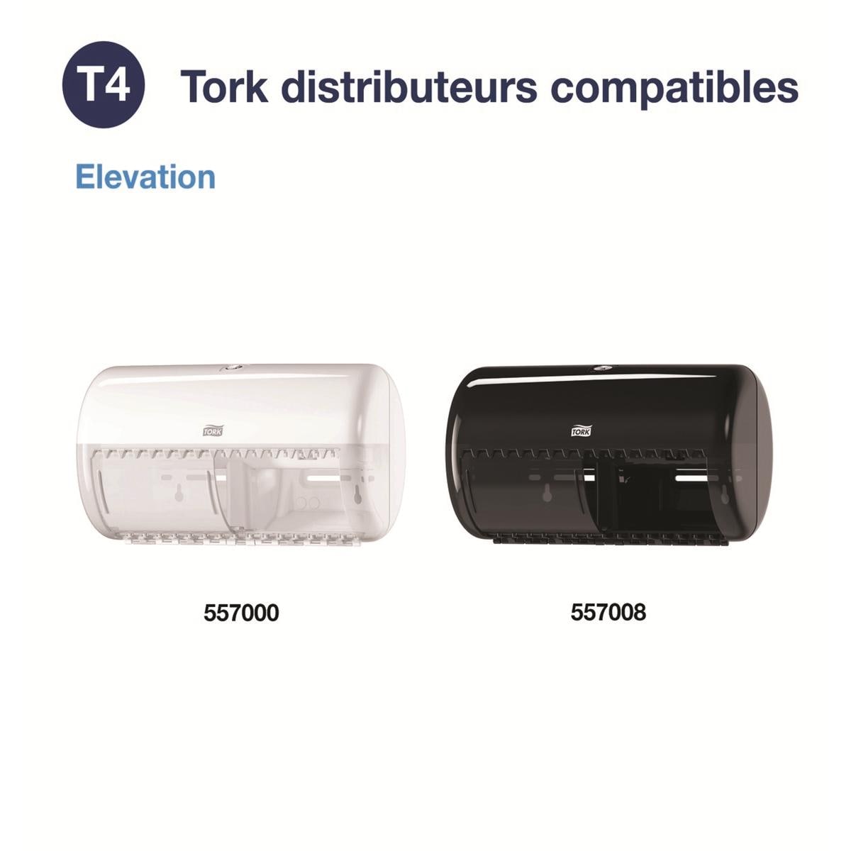 papier toilette doux blanc 2 plis - 6 paquets de 198 feuilles - TORK