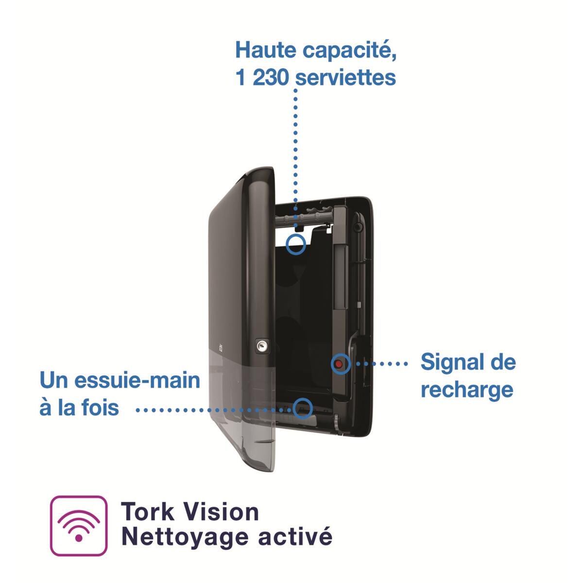 Distributeur tork peakserve mini noir H5 - Tork