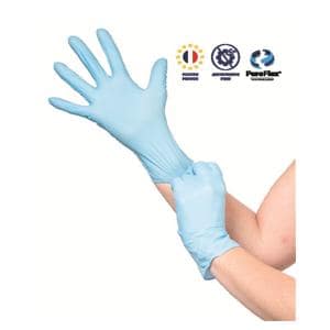 Gants nitrile sans poudre bleu - taille XL - boite de 90 - Kolmi