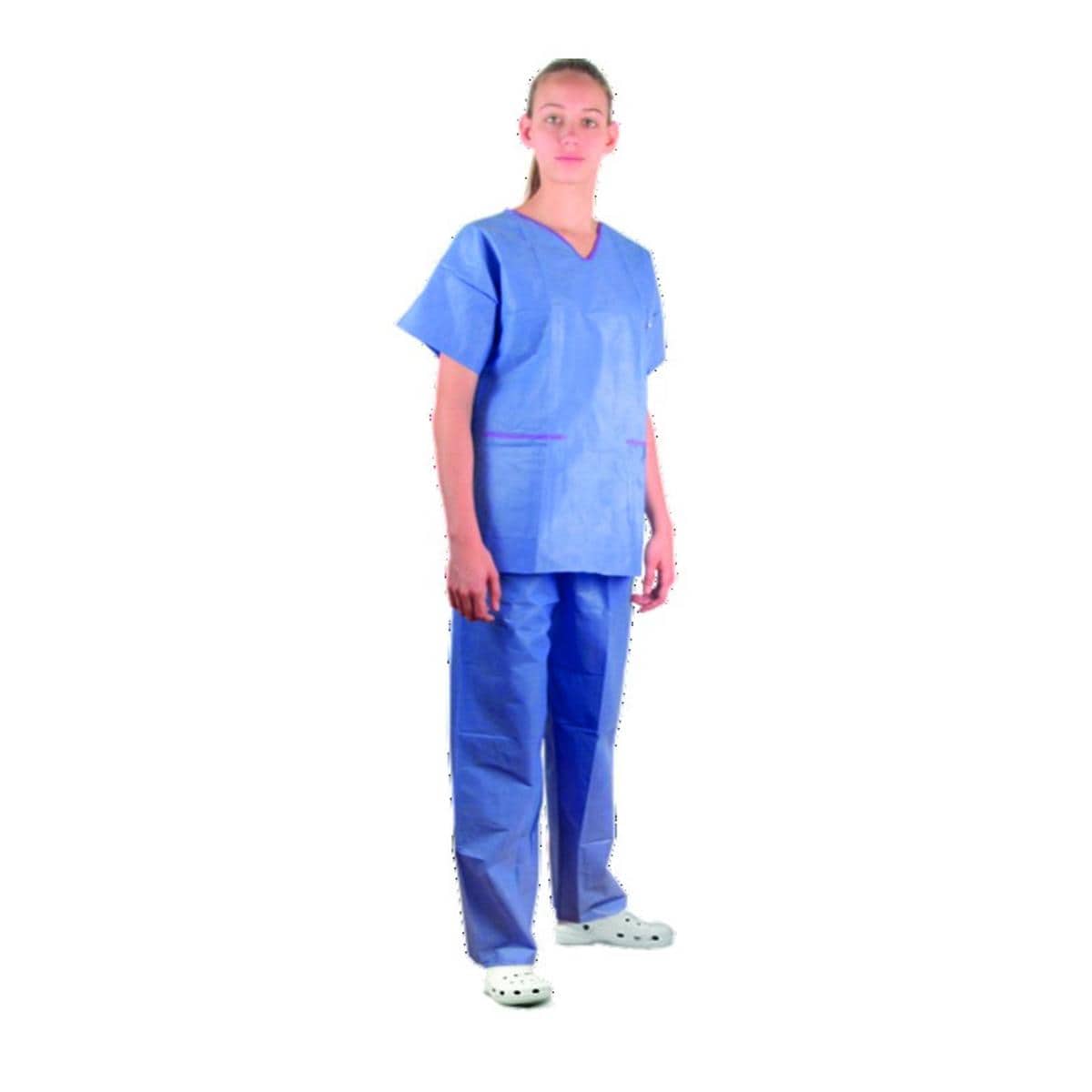Pyjamas bleus non striles taille XL (30 pices) Cardiva