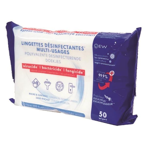 SACHET LINGETTE DESINFECTANTE MULTI-USAGE (50) DREXCO
