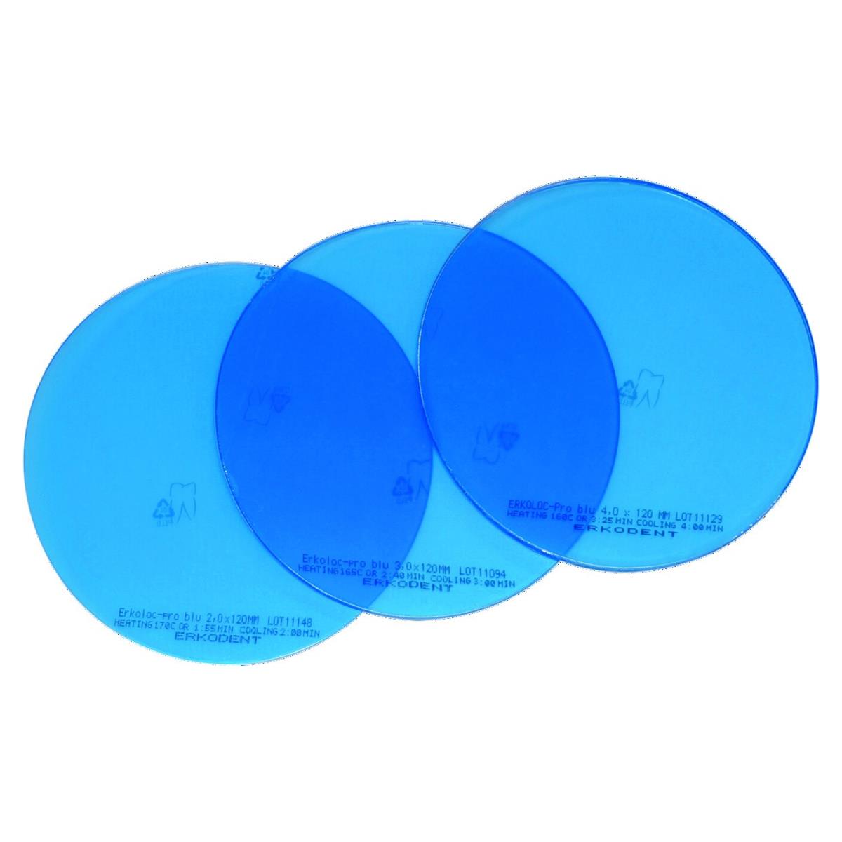 ERKOLOC PRO BLEU 125X125 CARRE 3MM (10) ERKODENT