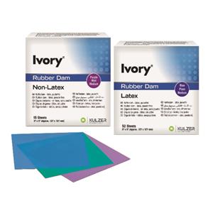 Digues Ivory 5x5 Ss Latex Violet Moyen Enfants - Bote de 15 - KULZER
