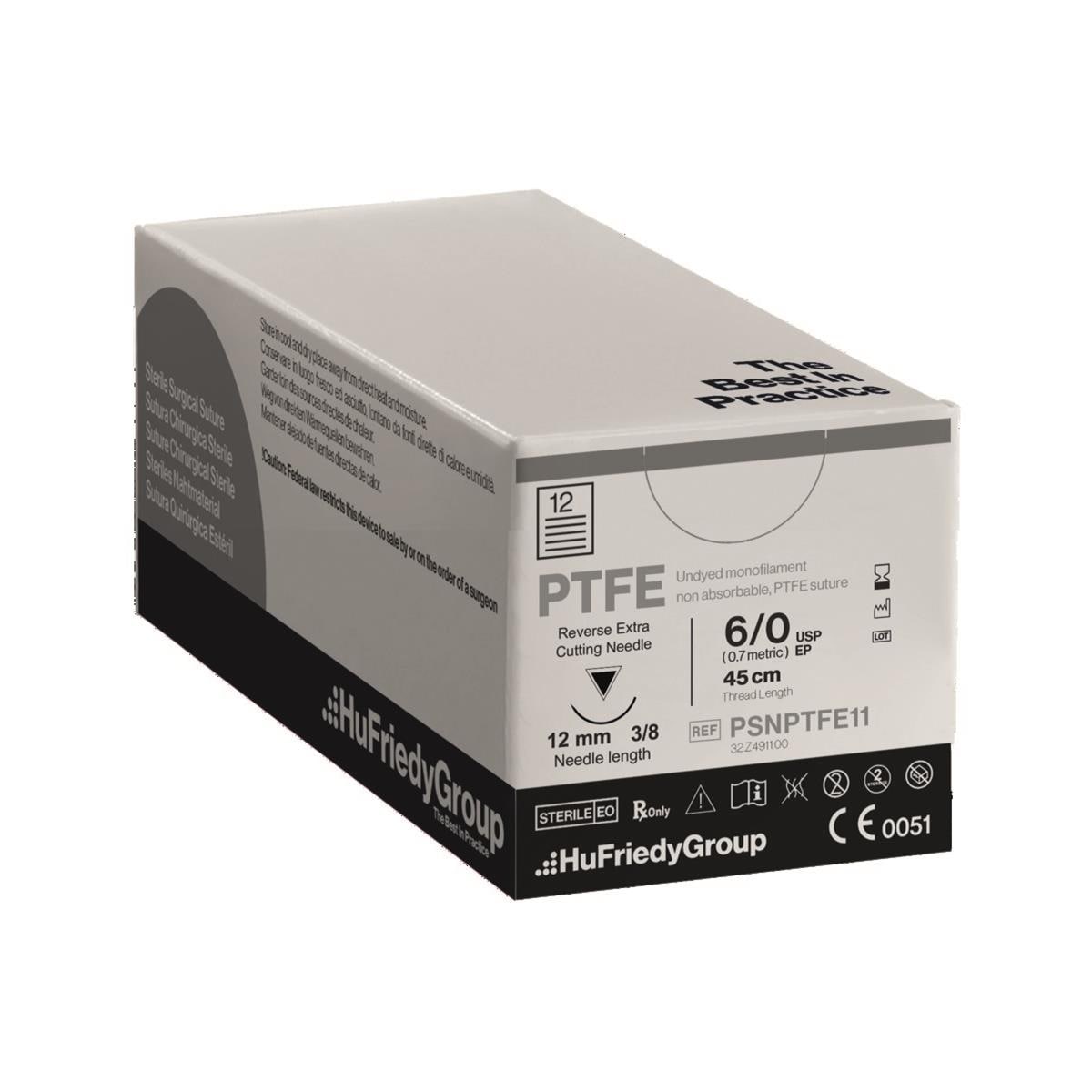 Fil de suture 6-0 PTFE Blanc C-3 3/8 RC - Boite de 12- HU FRIEDY